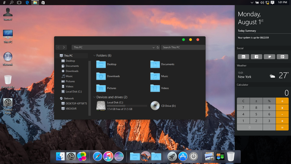 theme apple for win 10